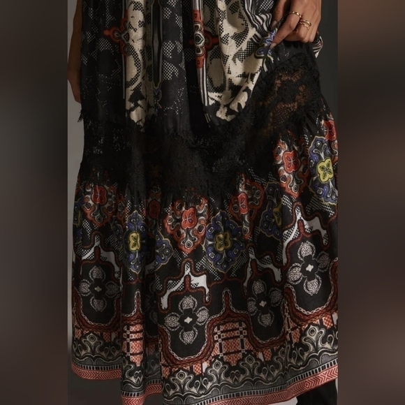 NWOT Anthropologie BHANUNI by JYOTI Tiered Maxi Dress Size 2P - Picture 3 of 7